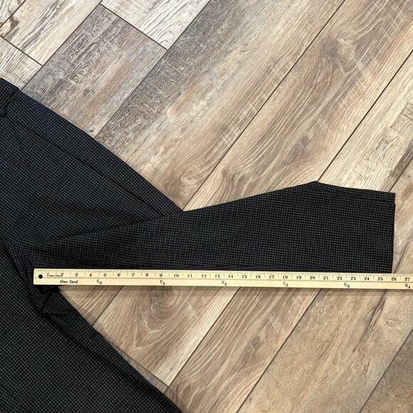 AMANDA AND CHELSEA Black White Grid Print Ankle Pants  16 - Picture 9 of 11